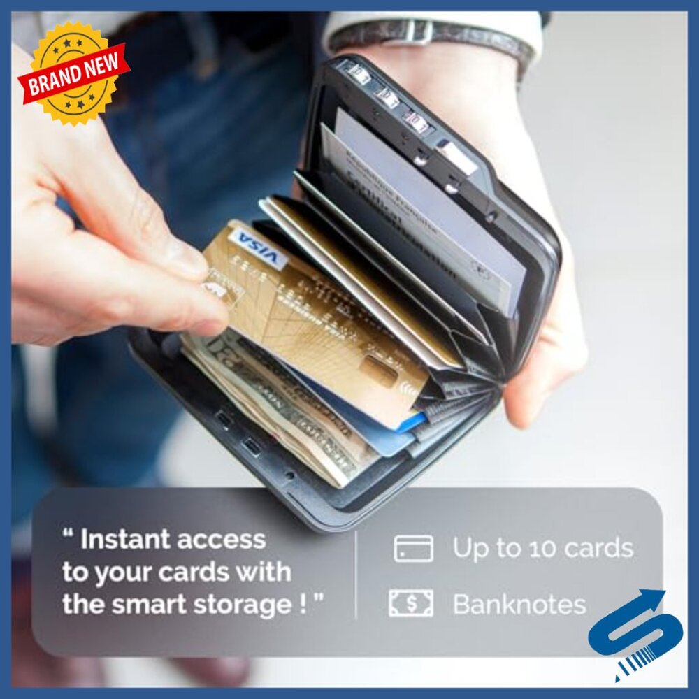 Aluminum Rfid Blocking Code Lock Wallet With 10 C… - image 4